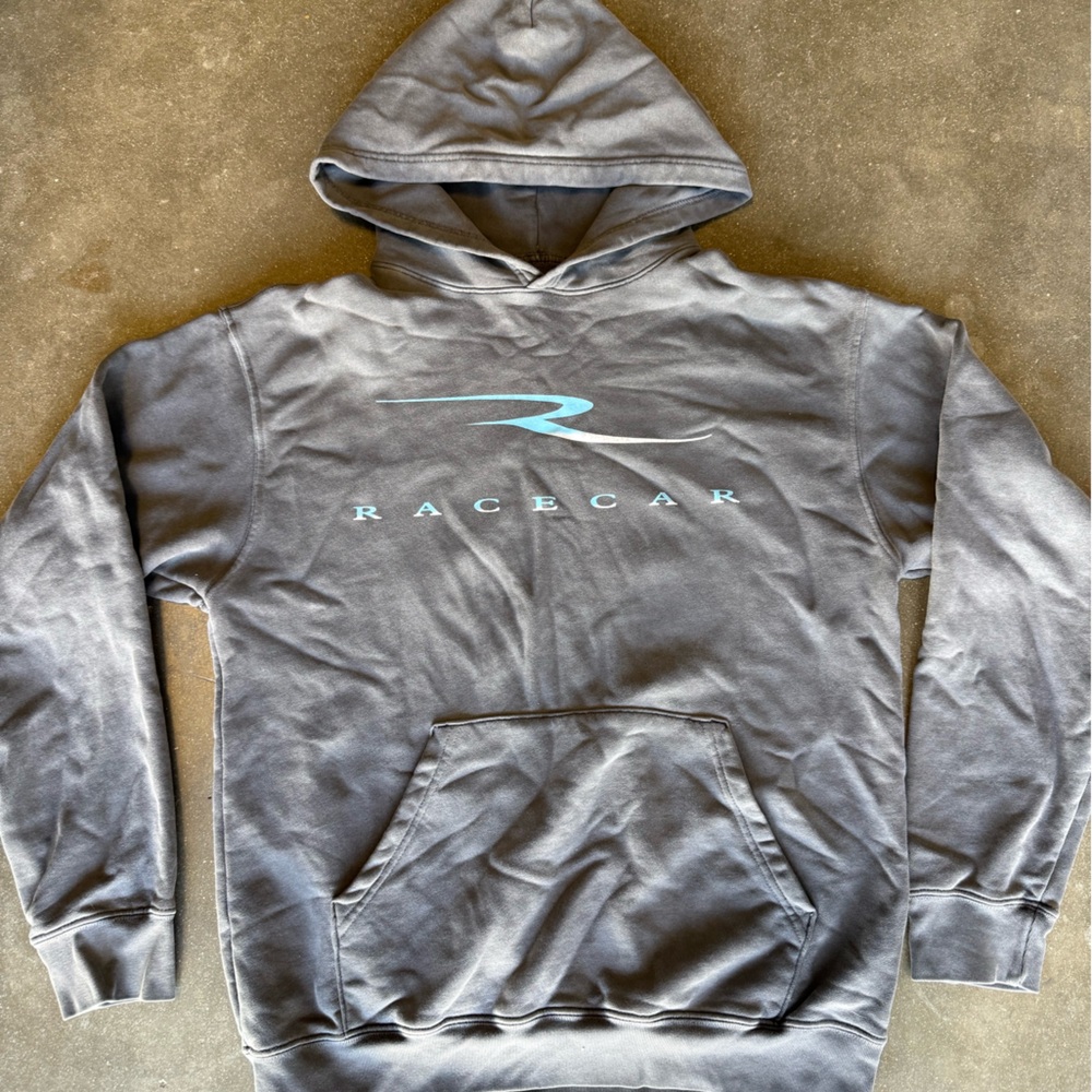 Grey Kids Hoodie with Teal Logo